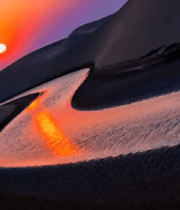 沙漠夕阳下沙丘景观684#横屏 