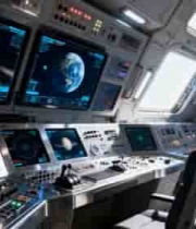  空间站内操控台及地球画面2780#横屏 	 