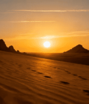 沙漠日落全景66#横屏 