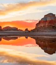 沙漠日落自然风光倒影景观3018#横屏 