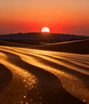 沙漠夕阳全景(1)3183#横屏 