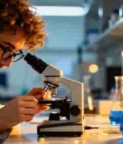  科研人员实验室使用显微镜965#横屏 	 -