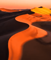 沙漠日落时分沙丘景观(2)5524#横屏 