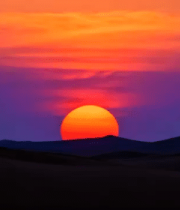 沙漠日落全景(4)4670#横屏 