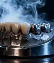  金属牙齿模型特写1459#横屏 	 