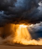 沙漠风暴沙尘涌起景象3383#横屏 