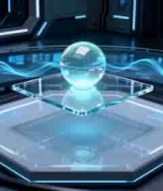  科幻风格悬浮球体科技场景290#横屏 	 