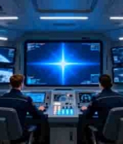  科幻空间站内工作人员操控场景2347#横屏 	 