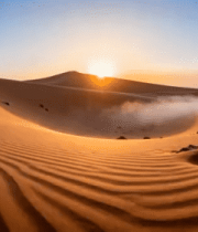 沙漠日出风光景象5176#横屏 