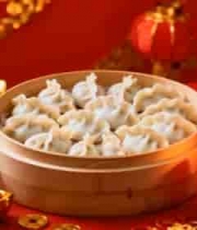  节日氛围中的饺子美食2691#横屏 	 