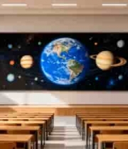  教室中行星宇宙主题挂画1520#横屏 	 -
