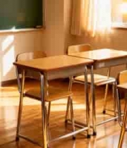  教室空课桌室内场景444#横屏 	 