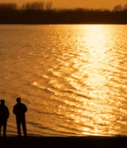 三人湖畔赏夕阳1013#横屏 