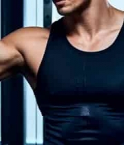  肌肉男士健身房展示力量1538#横屏 	 