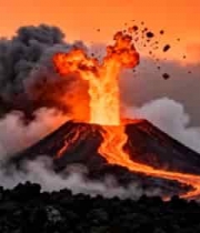  火山喷发自然景观1688#横屏 	 -