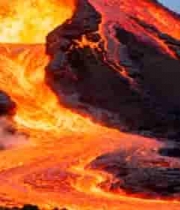  火山熔岩流淌景象972#横屏 	 -