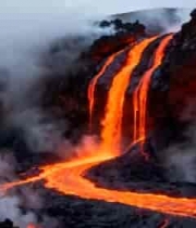  火山熔岩流淌自然景象695#横屏 	 