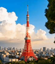 日本东京塔城市全景5528#横屏 