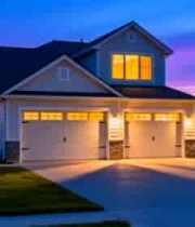  黄昏时分独栋住宅外观1549#横屏 	 