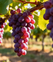 葡萄园成熟紫葡萄特写5264#横屏 
