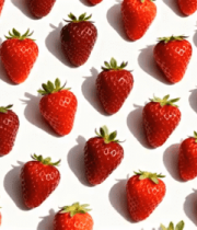 排列整齐的新鲜草莓5268#横屏 