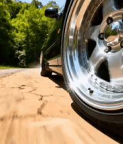 汽车行驶中车轮特写2128#横屏 