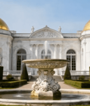 欧式宫殿前的喷泉景观2624#横屏 