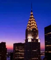  黄昏时纽约摩天大楼景观2484#横屏 	 -