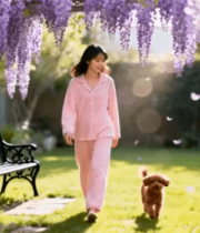 女子温室手持西红柿3436#横屏 