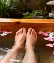  户外木桶泡脚花瓣场景3024#横屏 	 -