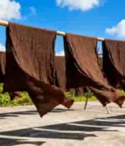  户外晾晒棕色布料场景815#横屏 	 