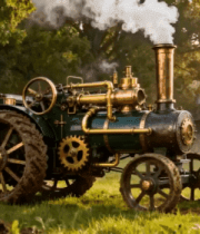 农场复古蒸汽拖拉机269#横屏 