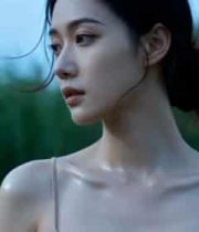  户外女子半身特写1057#横屏 	 