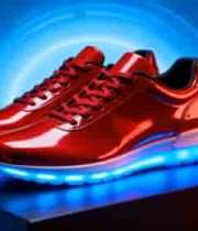 红色发光运动鞋展示133#横屏 	 