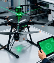 男子操控无人机室内测试2569#横屏 