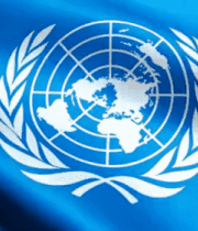 联合国旗帜飘动画面2996#横屏 