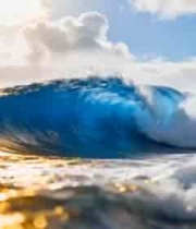  海洋海浪阳光自然风光素材1956#横屏 	 