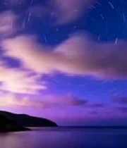  海边星空星轨夜景2790#横屏 	 -