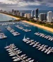  海滨城市码头全景2281#横屏 	 