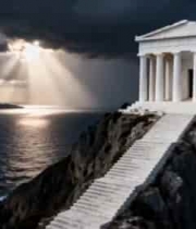  海边古典建筑与天光景观1530#横屏 	 - 