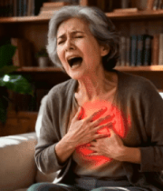 老年女性室内表现心脏不适170#横屏 