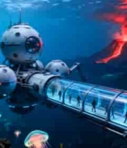  海底科幻风格空间站场景1629#横屏 	 -