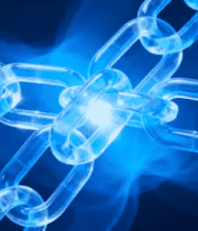 蓝色透明链条科技效果3210#横屏 