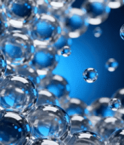 蓝色背景透明气泡素材3312#横屏 