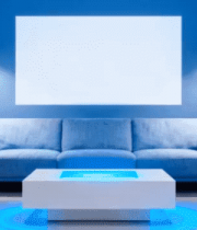 蓝色客厅沙发茶几场景素材1567#横屏 