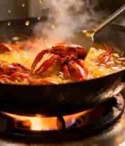  锅中烹饪小龙虾画面798#横屏 	 - 