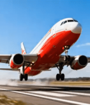 客机起飞离地瞬间3359#横屏 