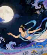 古风飞天神女月夜飞舞607#横屏 	 