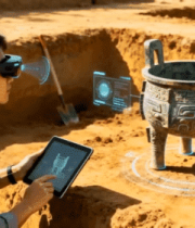 考古人员使用设备与平板842#横屏 