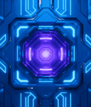 科技感蓝色发光几何背景1187#横屏 